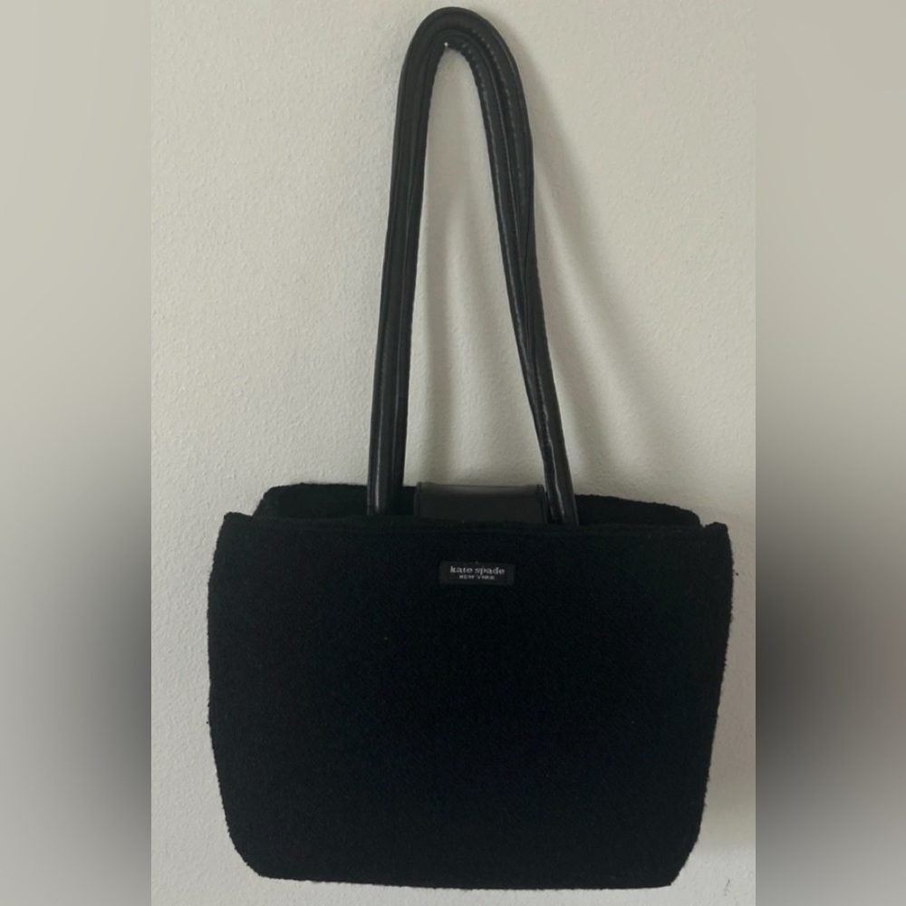 Kate Spade -Black Knit Shoulder Bag 12”X8”